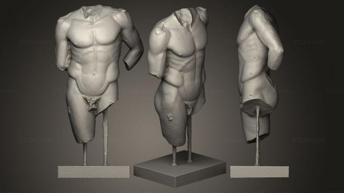 Statues antique and historical (torso of Heracles, STKA_1051) 3D models for cnc